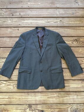 Brooks Brothers 1818 Madison  Charcoal Pinstripe Wool Blazer Sport Coat Made USA
